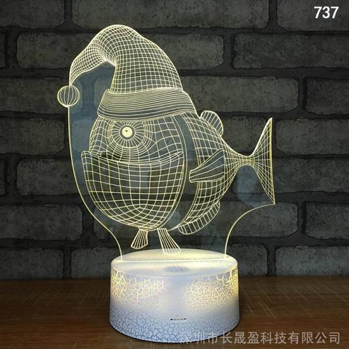 3D触控小夜灯 外贸爆款圣诞礼品，一件代发开启智能灯饰新蓝海